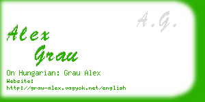 alex grau business card